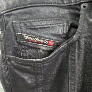 Diesel Industry Men's Jeans, Black, D-Vider Carrot, Size Waist 36 / Length 32